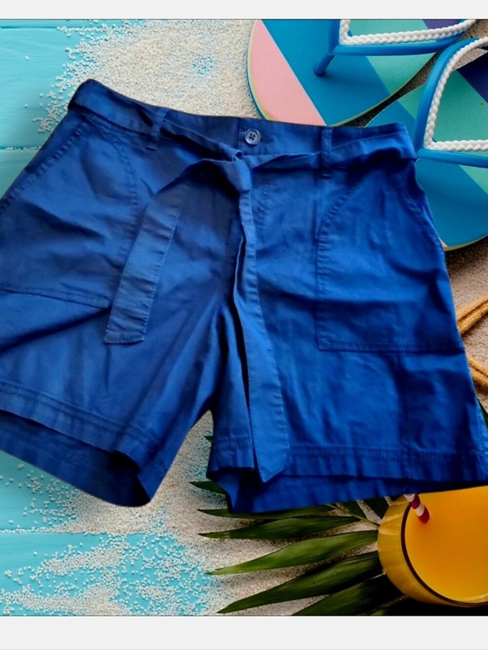 Style & Co Cotton Tie Waist Shorts size 4